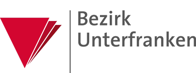 Logo Bezirk Unterfranken – offizielles Emblem Logo des Bezirks Unterfranken in Grau