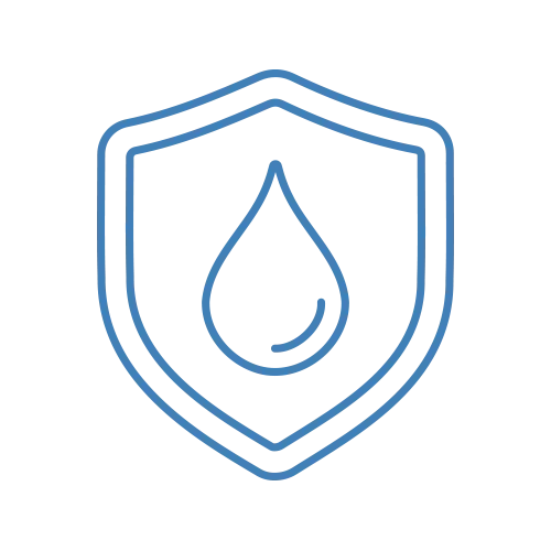 Symbol für Wasserschutz und Sicherheit im Neubau – zukunftsorientierte Bauweise