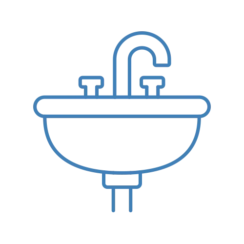 Icon Sanitär – Symbol für Waschbecken und sanitäre Installationen